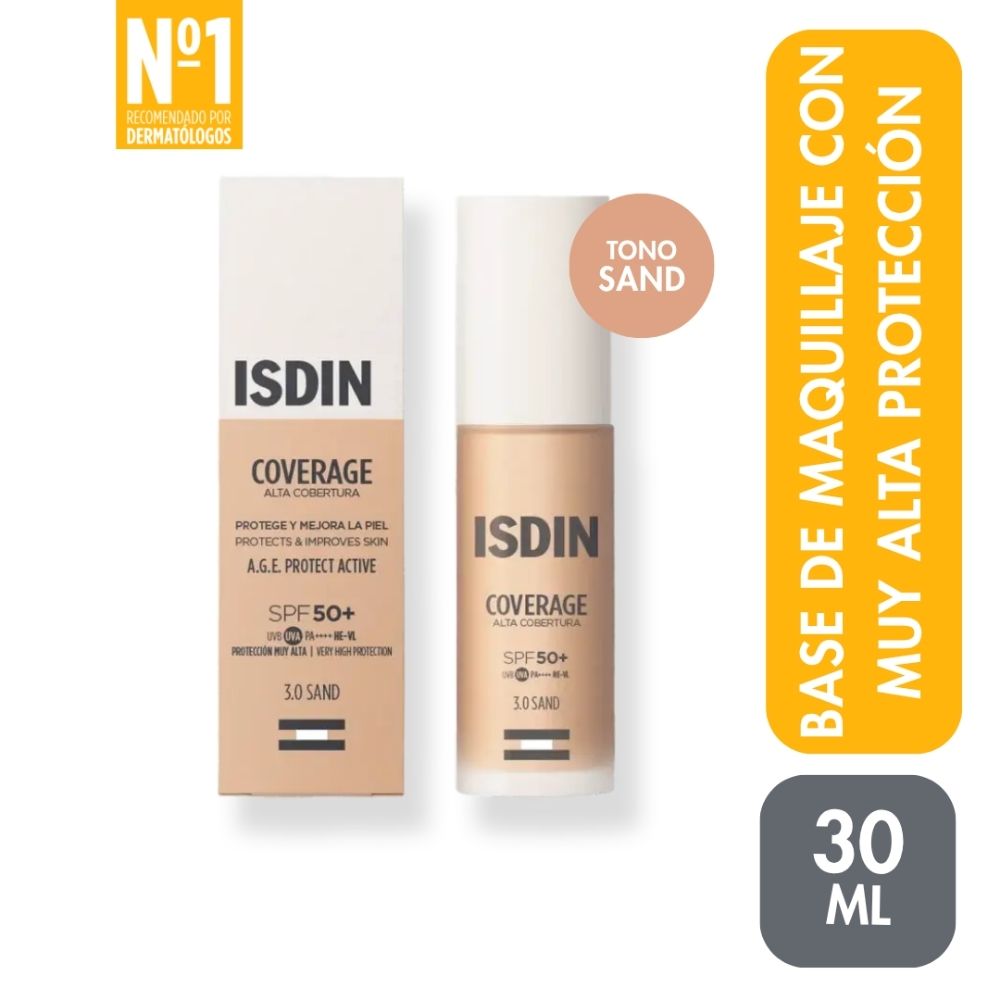 Base de Maquillaje Isdin Coverage 3.0 Sand Spf50+ 30 Gr