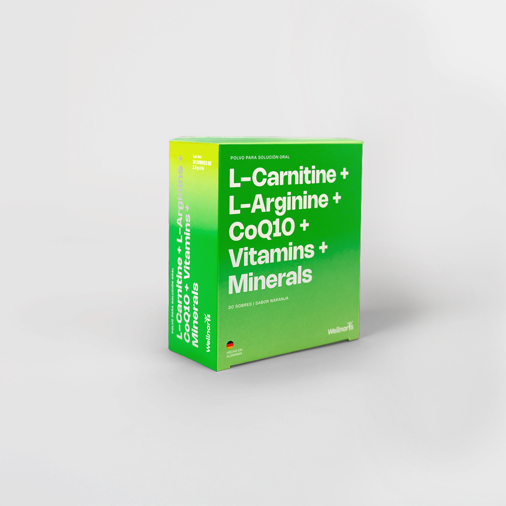 L-Carnitine + L-Arginine + Coq10 + Vitamins + Minerals | Wellnaris