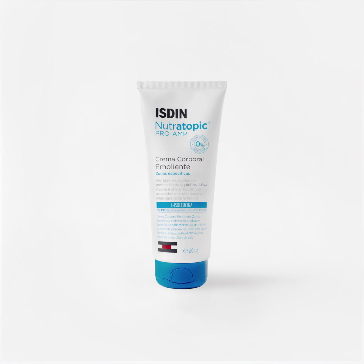 Isdin Nutratopic Pro-Amp Crema 204Ml - Crema Corporal Emoliente Zonas Específicas Cuidado Y Protección Piel Reactiva
