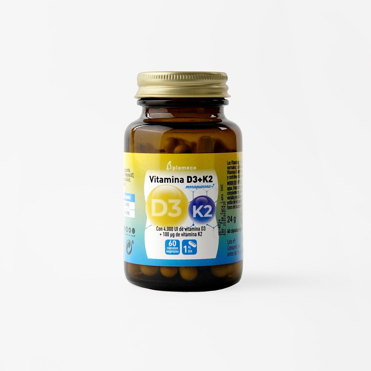 Vitamina D3+K2 X 60 Caps | Gud | Plameca