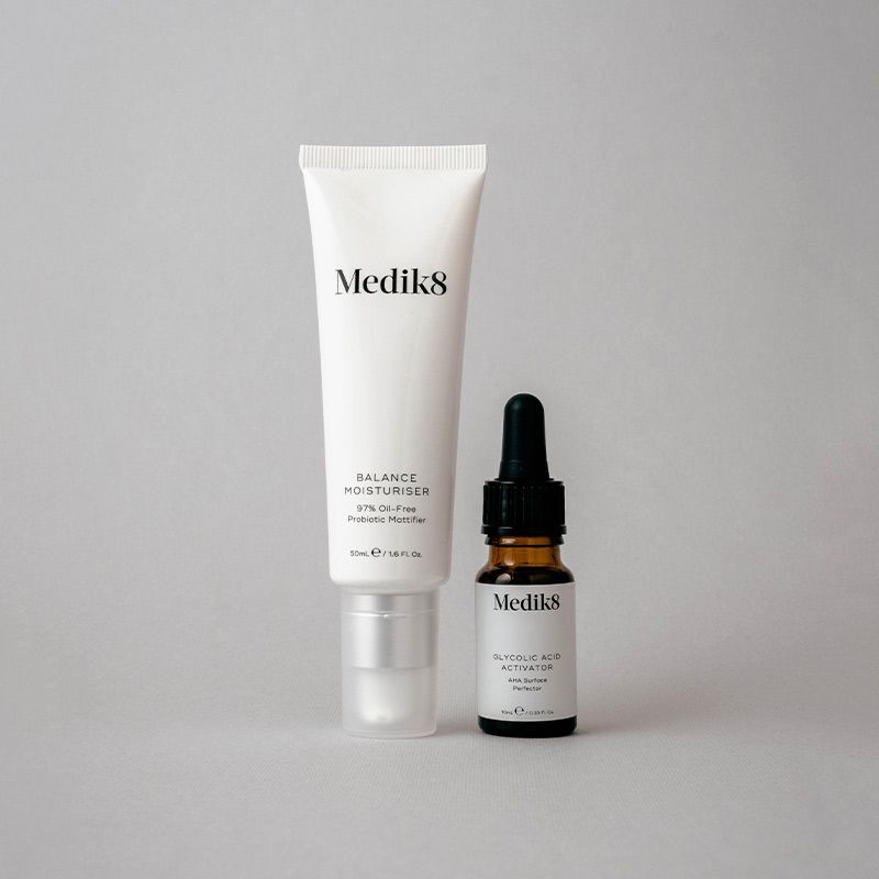 MEDIK8 BALANCE MOISTURISER & GLYCOLIC ACID ACTIVATOR 50ml NEW