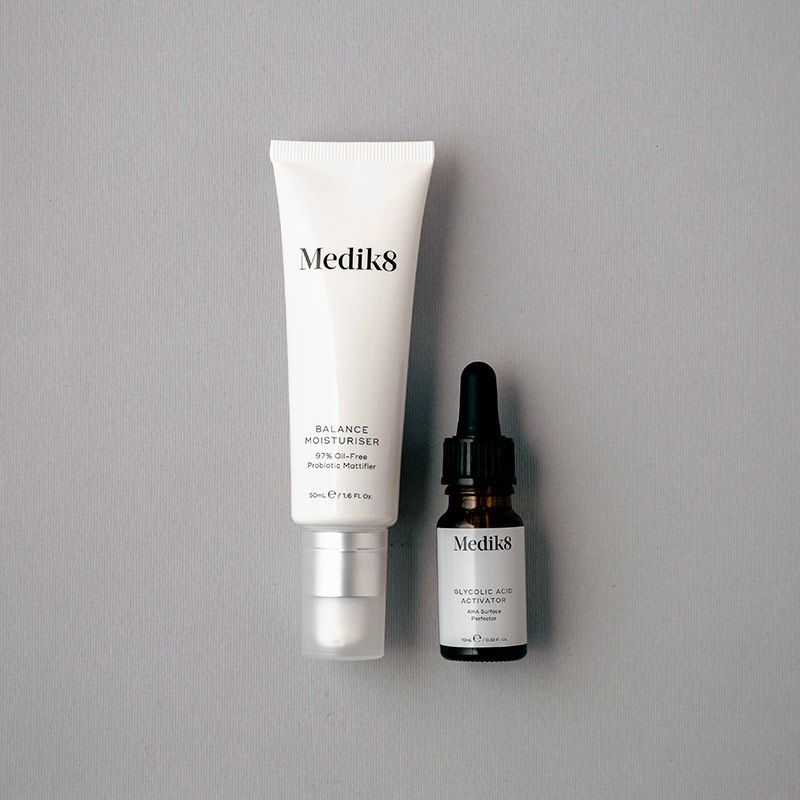 MEDIK8 BALANCE MOISTURISER & GLYCOLIC ACID ACTIVATOR 50ml NEW